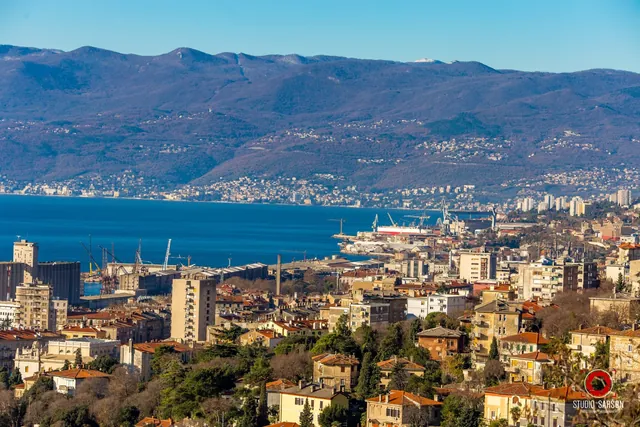 Blick von Trsat auf die Kvarner-Bucht und Rijeka